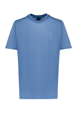 Blue cotton T-shirt for men