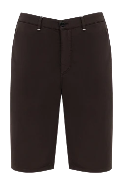 Brown cotton and silk shorts for men