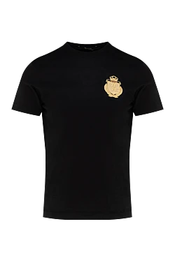 Black cotton T-shirt for men