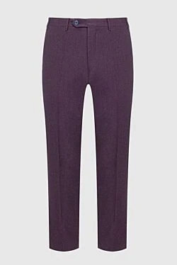 Purple wool pants for men