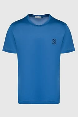 Blue cotton T-shirt for men