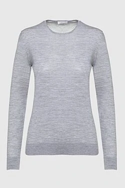 Gray wool jumper for women