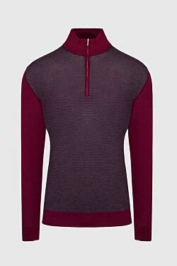 Cashmere and silk burgundy men's tee