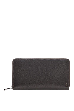 Men's clutch bag made of genuine leather brown