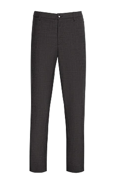 Men's brown wool and cotton trousers