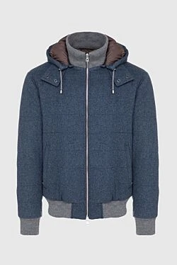 Blue wool jacket for men