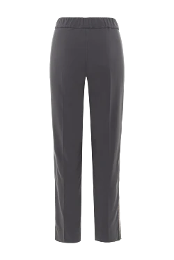 Women's grey elastic waist trousers