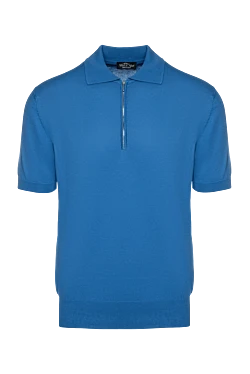 Polo from cotton blue for men