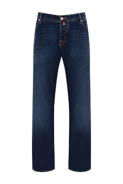 Cotton and polyester jeans blue for men