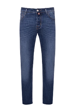 Cotton and polyester jeans blue for men