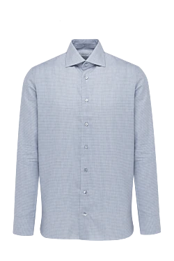 Blue cotton shirt for men