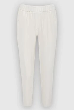 Women's short pants with coating white