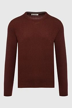 Cashmere burgundy jumper for men