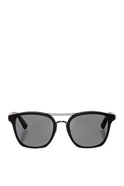 Black men's metal and plastic sunglasses for sun protection