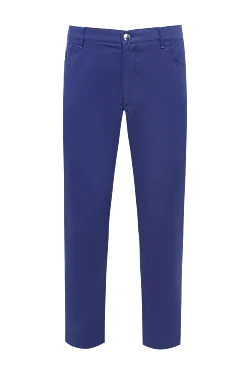 Blue cotton trousers for men