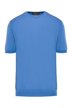 Джемпер с коротким рукавом насыщенно-синий мужской