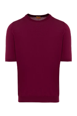 Men's maroon short sleeve soft cotton jumper
