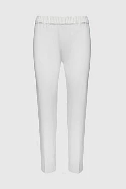 Women's pants with side seams white