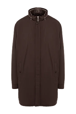 Brown nylon jacket for men