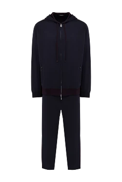 Костюм спортивний чоловічий з бавовни та еластану синій