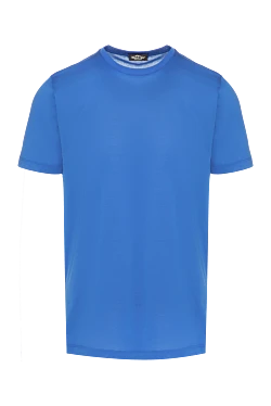 Blue cotton T-shirt for men