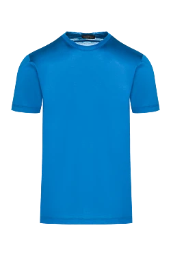 Blue cotton T-shirt for men