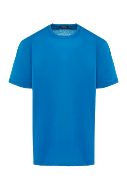 Blue cotton T-shirt for men