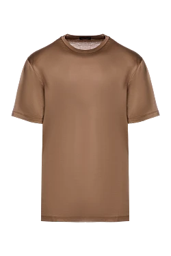 Brown cotton T-shirt for men