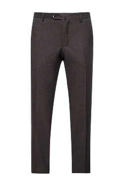 Brown wool trousers for men