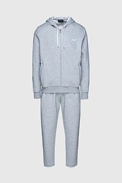 Men's sports suit made of cotton and polyester, gray