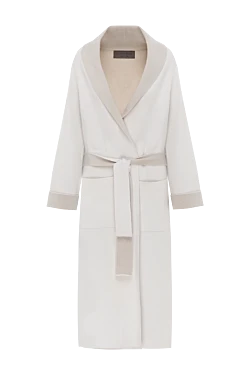 Women's beige coat with belt