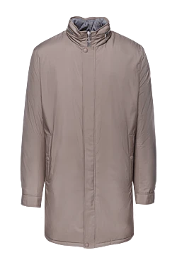Nylon and cashmere jacket beige for men