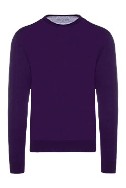 Violet wool jumper for men