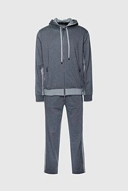 Костюм спортивний чоловічий з бавовни та еластану сірий