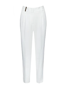 Штани з віскози білі жіночі