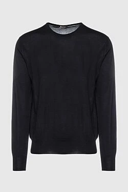 Cashmere, silk and wool jumper black for men