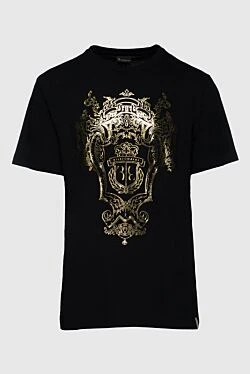 Black cotton T-shirt for men