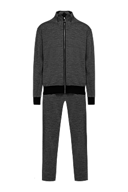 Men's sports suit made of cotton and polyester, gray