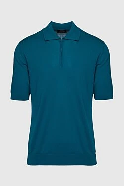 Поло бавовняне зелене на блискавці чоловіче (уцінка)