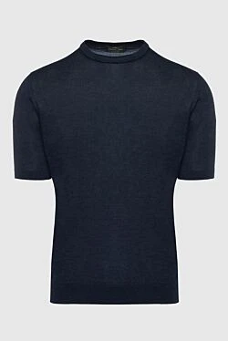 Silk short sleeve jumper gray for men