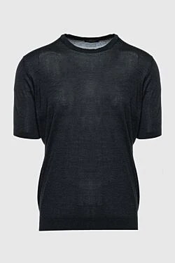 Silk short sleeve jumper gray for men