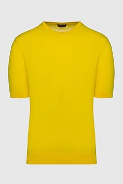 Cotton short sleeve jumper yellow for men