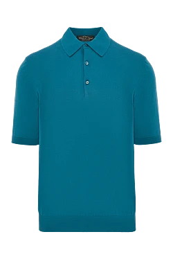 Поло бавовняне зелене на гудзиках чоловіче