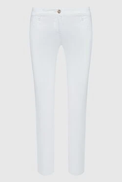 White cotton jeans for women