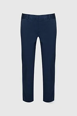 Blue cotton trousers for women
