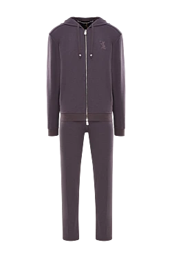 Костюм спортивний чоловічий з шовку та бавовни сірий