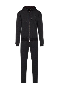 Gray men's wool sports suit