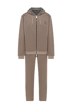 Beige men's wool sports suit