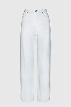 White cotton jeans for women