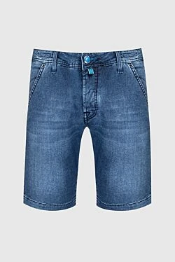 Cotton and polyester shorts blue for men